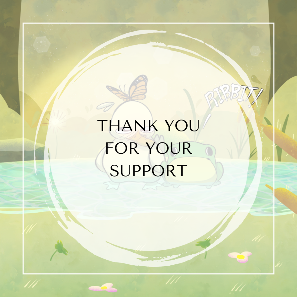 playful thank you support instagram post